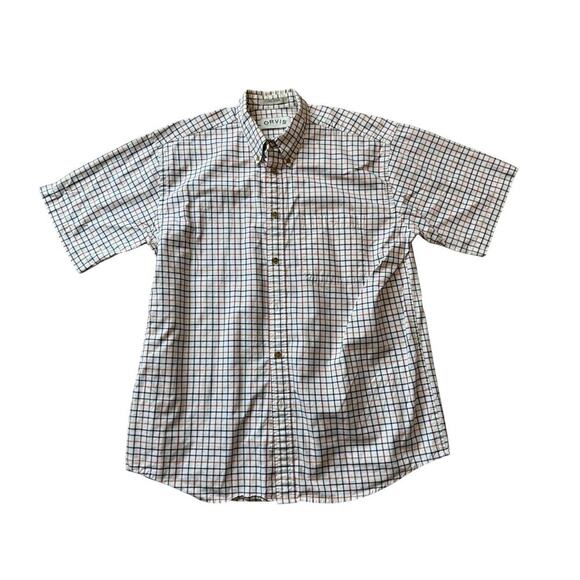 Orvis Men's button up short sleeve shirt; size men's Large; 100% cotton; - Picture 1 of 8